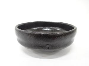 楽焼　佐々木松楽造　黒楽　茶碗